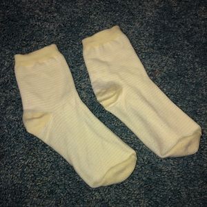 Pale Yellow Striped Socks